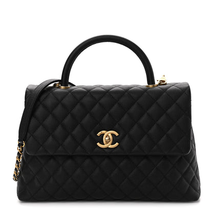 Chanel Caviar Quilted Medium Coco Handle Flap Black 1 of 11