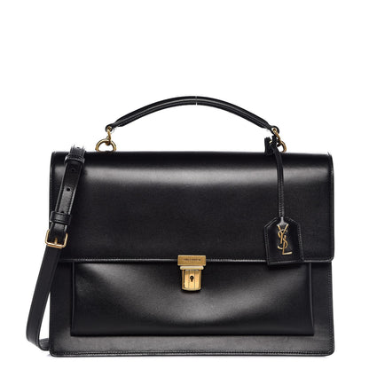 Saint Laurent Smooth Calfskin Large High School Satchel Black 1 of 11