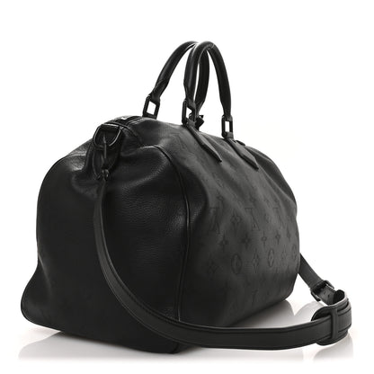 Louis Vuitton Calfskin Monogram Speedy P9 Bandouliere 40 Ultra Black 4 of 13