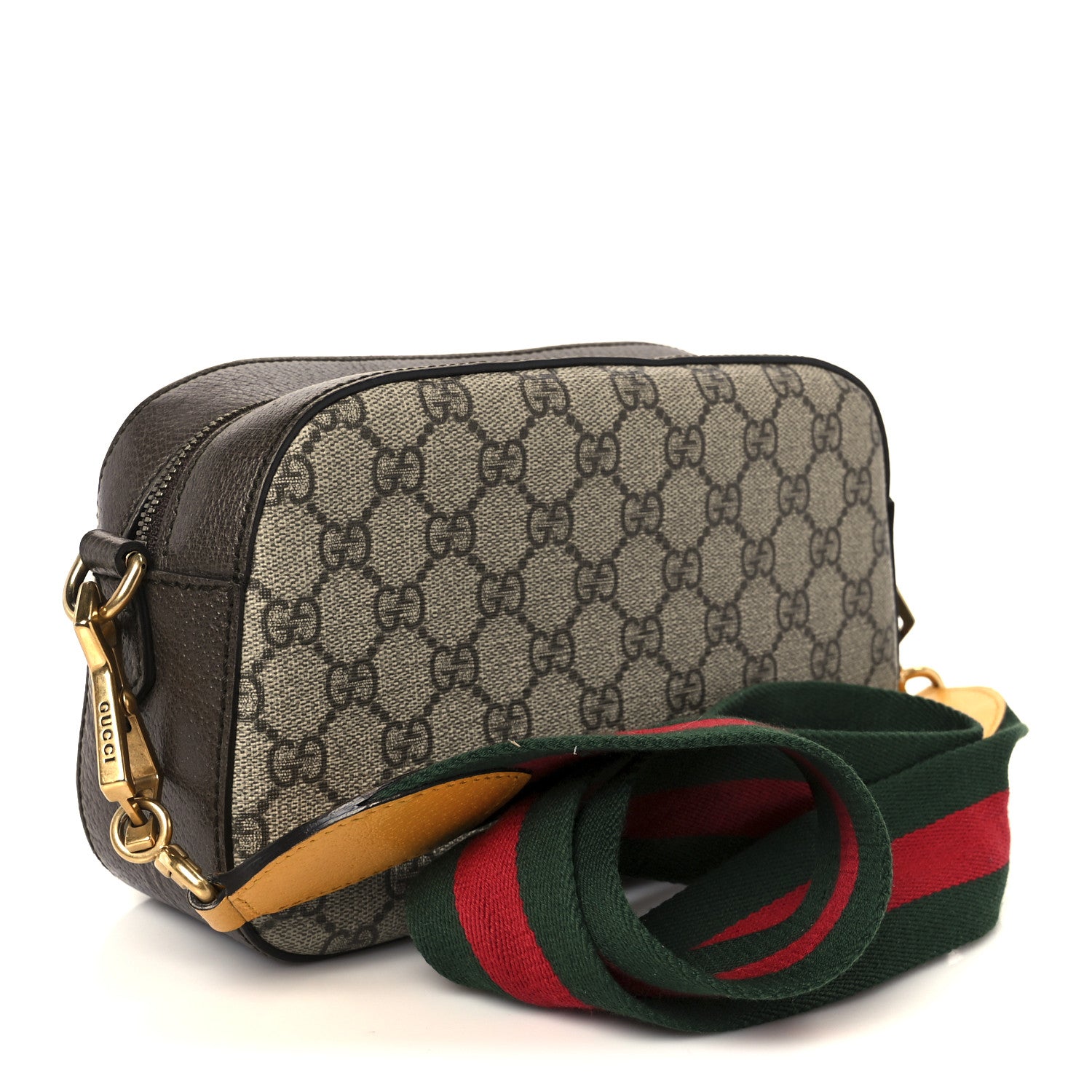 Gucci GG Supreme Monogram Web Neo Vintage Shoulder Bag Beige New Acero Crop 3 of 11
