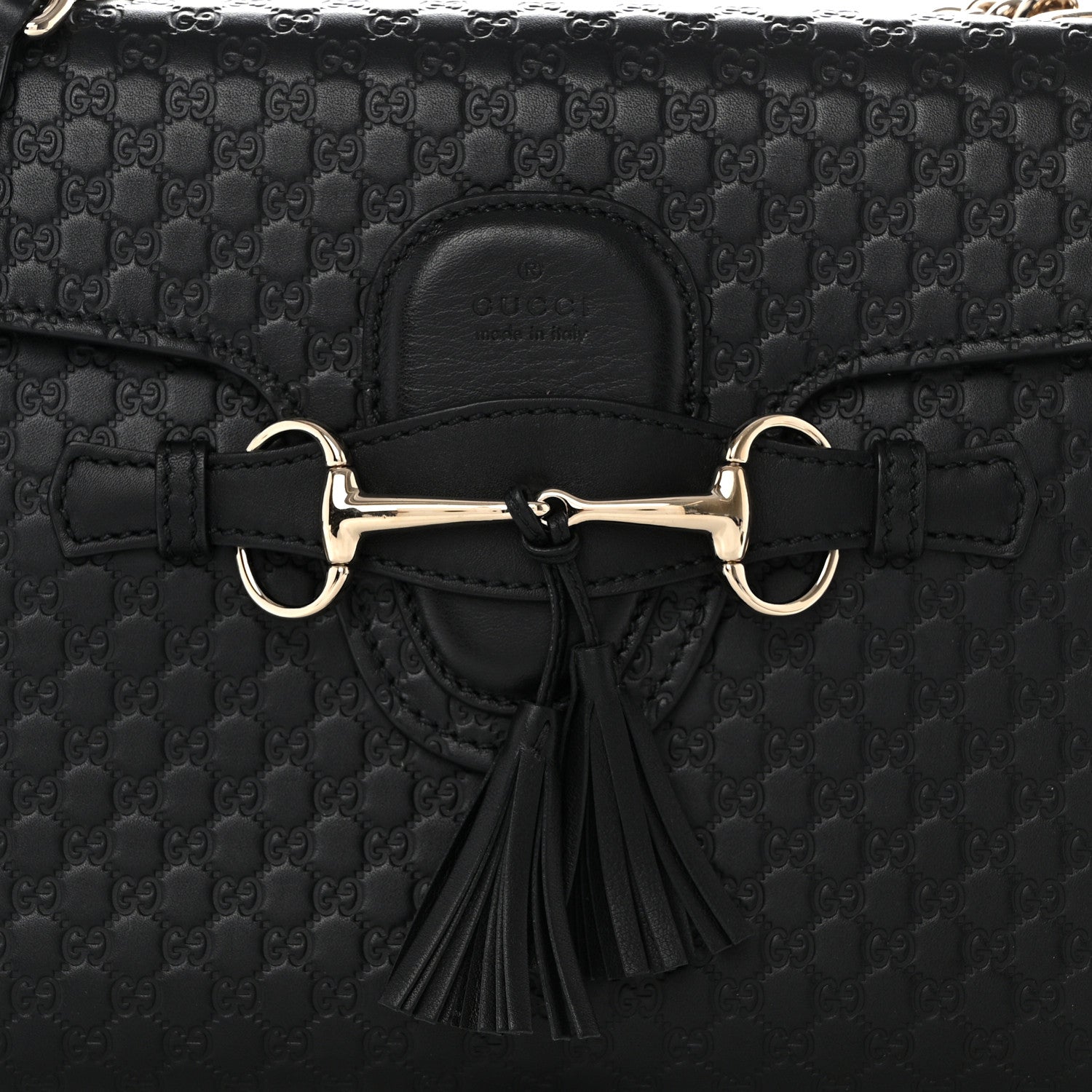 Gucci Microguccissima Medium Emily Chain Shoulder Bag Black 9 of 11