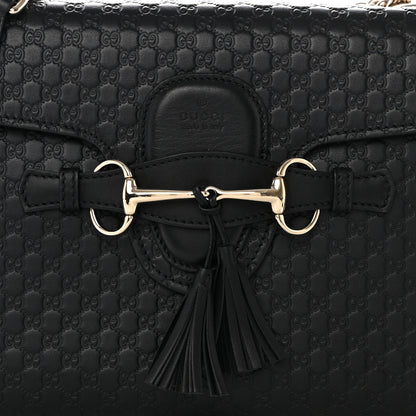Gucci Microguccissima Medium Emily Chain Shoulder Bag Black 9 of 11