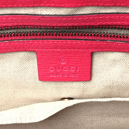 Gucci Textured Calfskin Medium Bright Bit Tote Shocking Pink 6 of 9