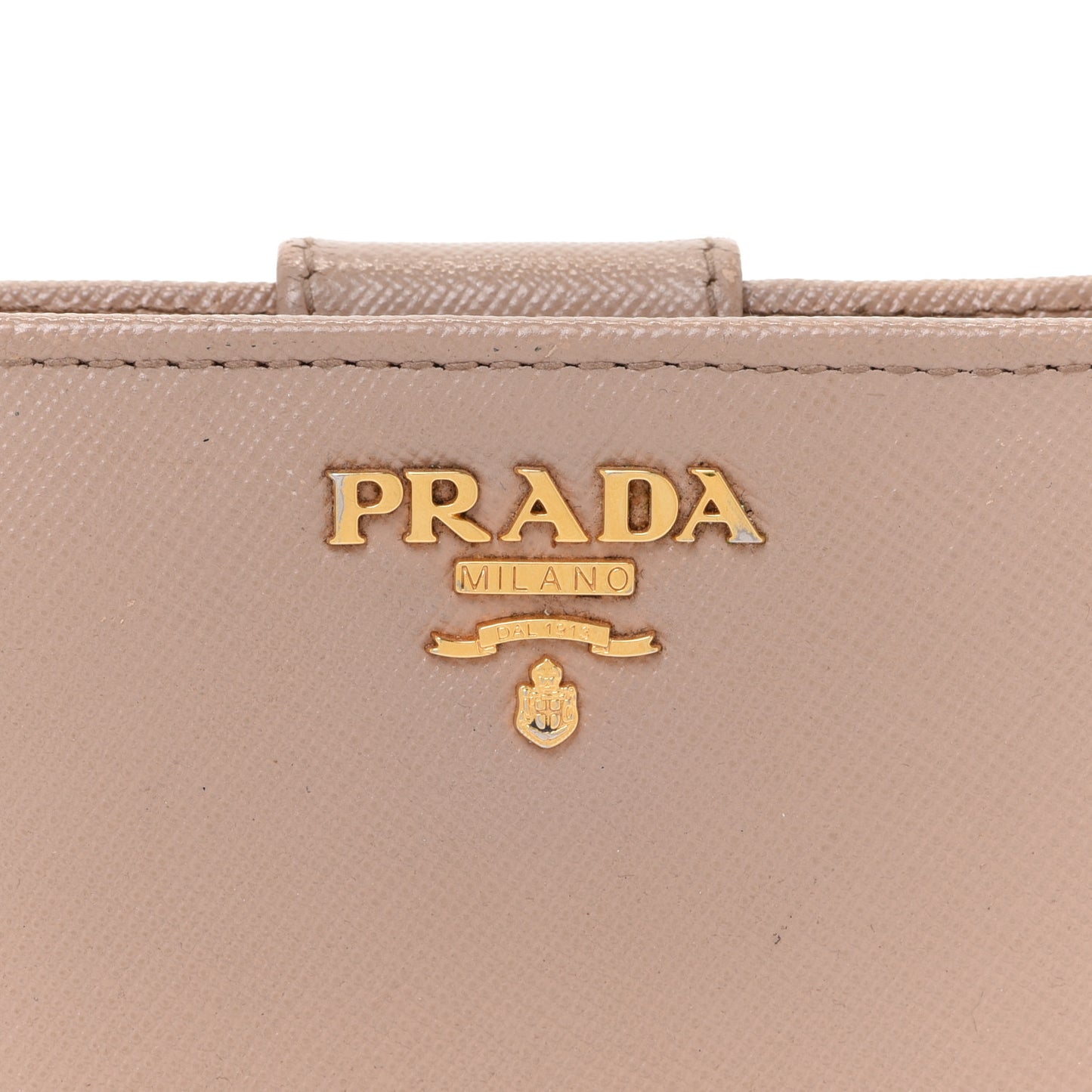 Saffiano Metal Compact Wallet Cammeo