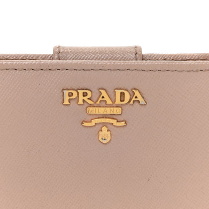 Prada Saffiano Metal Compact Wallet Cammeo 7 of 14