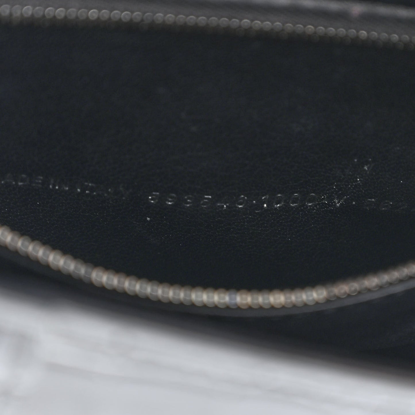 Shiny Calfskin Monochrome Crocodile Embossed Small Hourglass Top Handle Bag Black