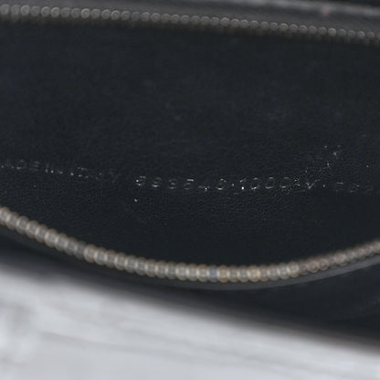Balenciaga Shiny Calfskin Monochrome Crocodile Embossed Small Hourglass Top Handle Bag Black 8 of 15