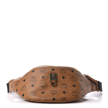 MCM Visetos Medium Fusten Belt Bag Cognac 1 of 8