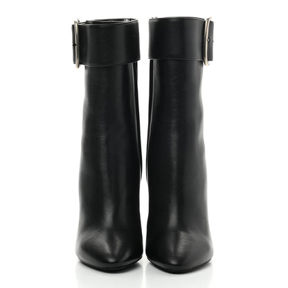 Saint Laurent Calfskin Joplin Buckle Booties 38 Black 2 of 6
