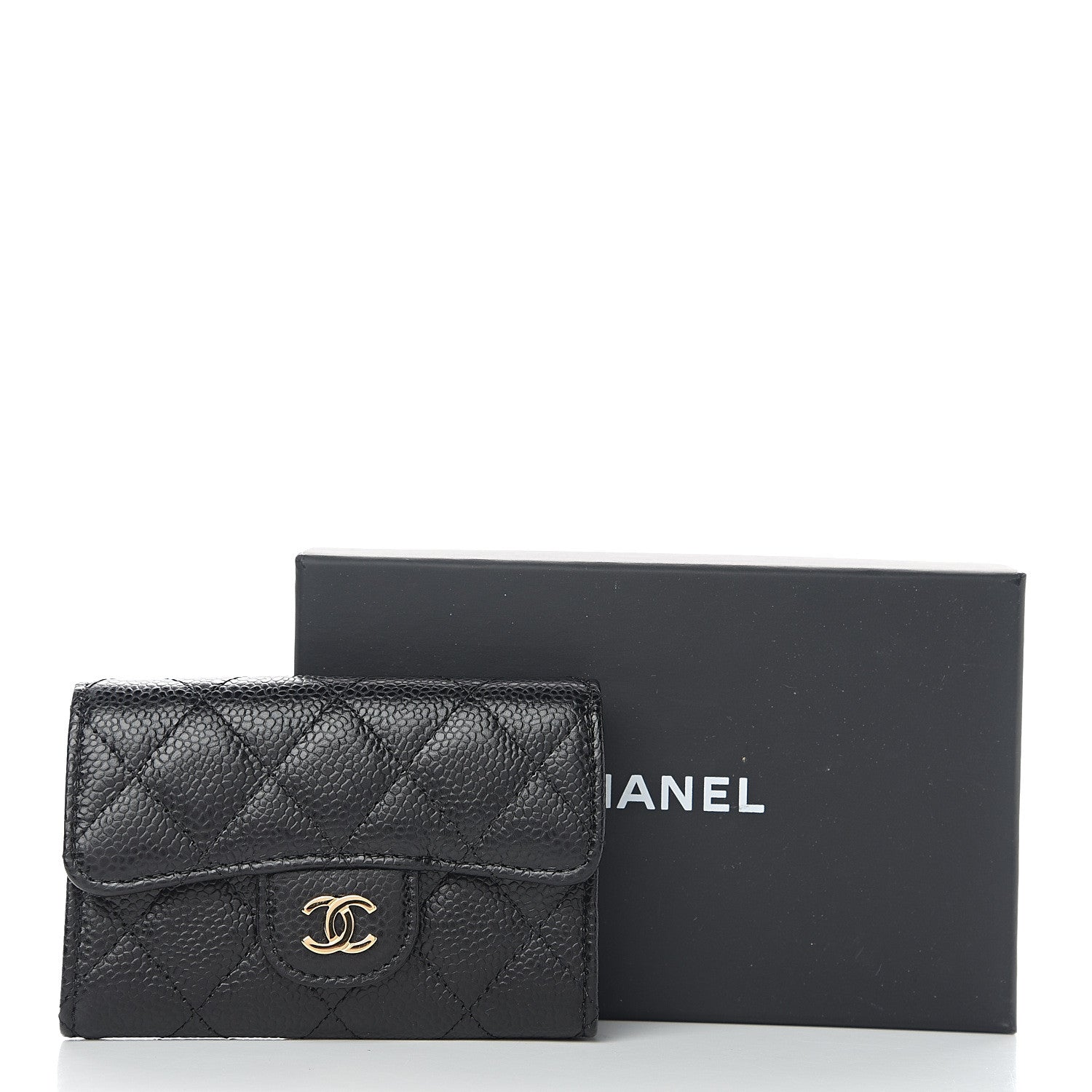Chanel Caviar Quilted Flap Card Holder Wallet Black 8 of 8