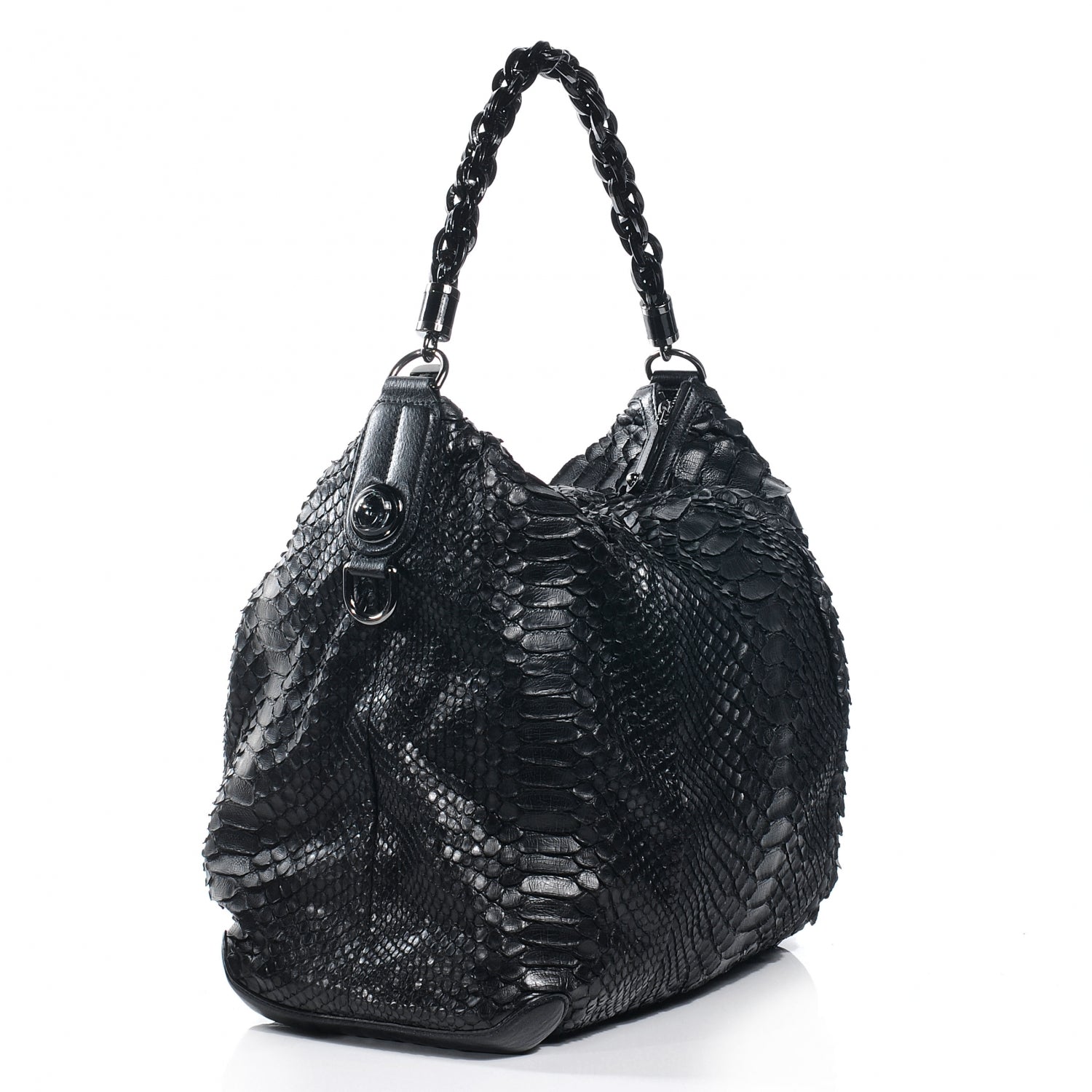 Gucci Python Large Galaxy Hobo Black 7 of 9