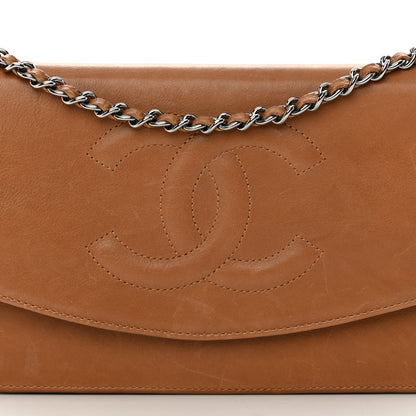 Chanel Lambskin Timeless CC Wallet On Chain WOC Light Brown 9 of 17