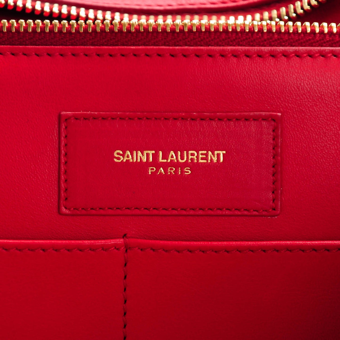Calfskin Medium Classic Cabas Y Red