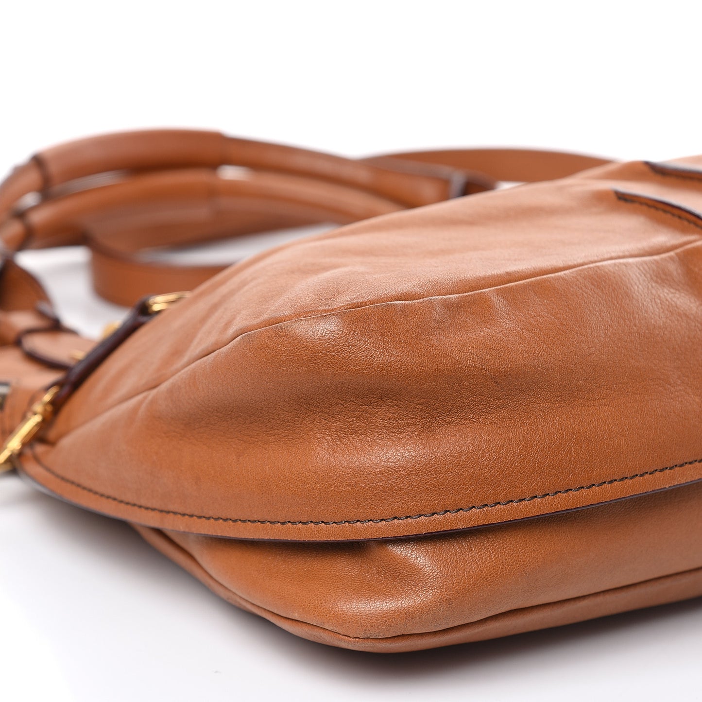 Calfskin Shoulder Bag Brown