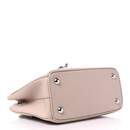 Prada Saffiano Lux Micro Galleria Shoulder Bag Ninfea 4 of 9