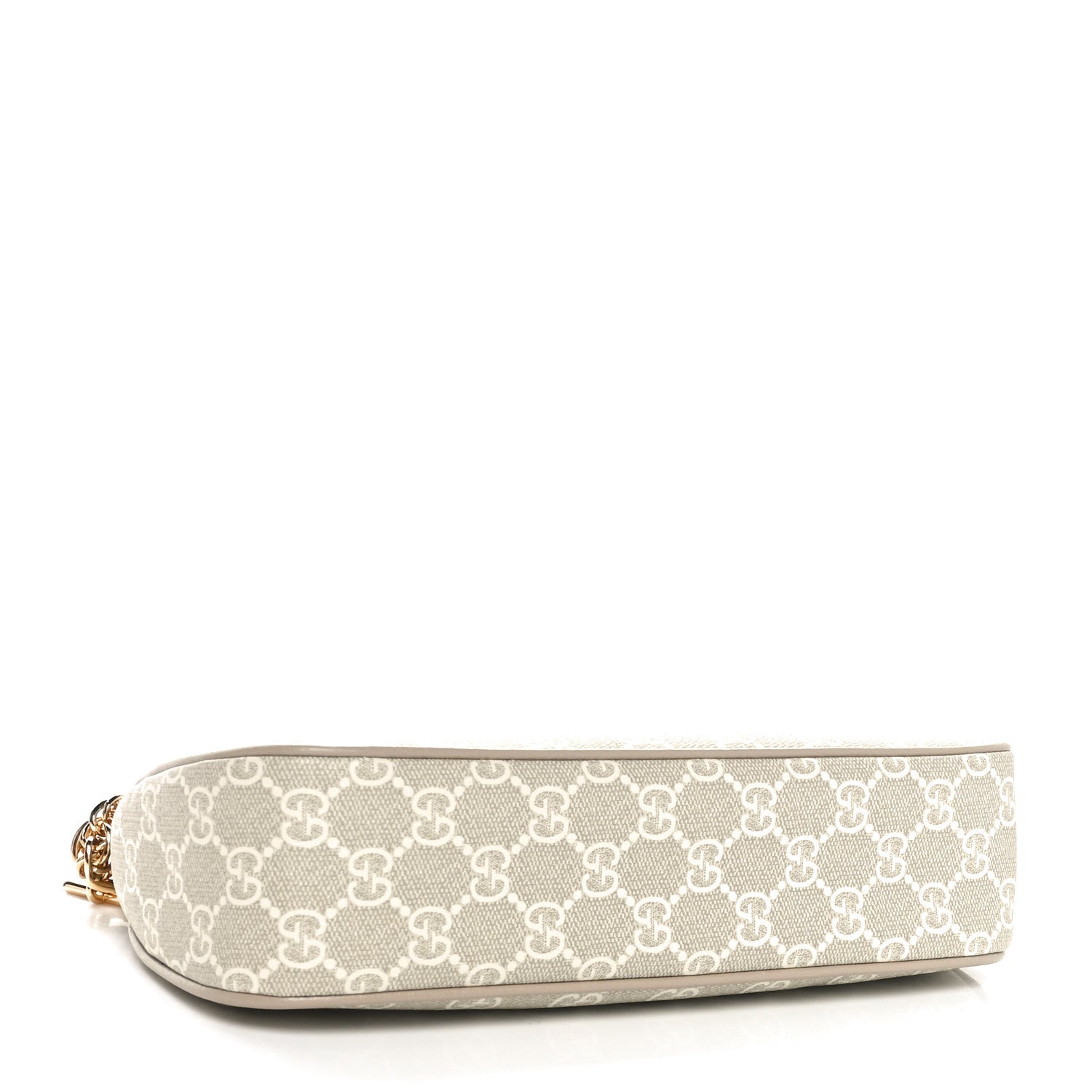 Gucci GG Supreme Monogram Textured Dollar Calfskin Web Small Ophidia GG Handbag Beige Mystic White Oatmeal 4 of 11