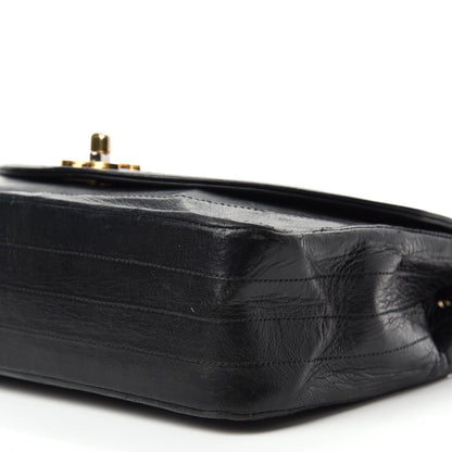 Chanel Lambskin Ribbon Quilted Small Single Flap Black 7 of 12