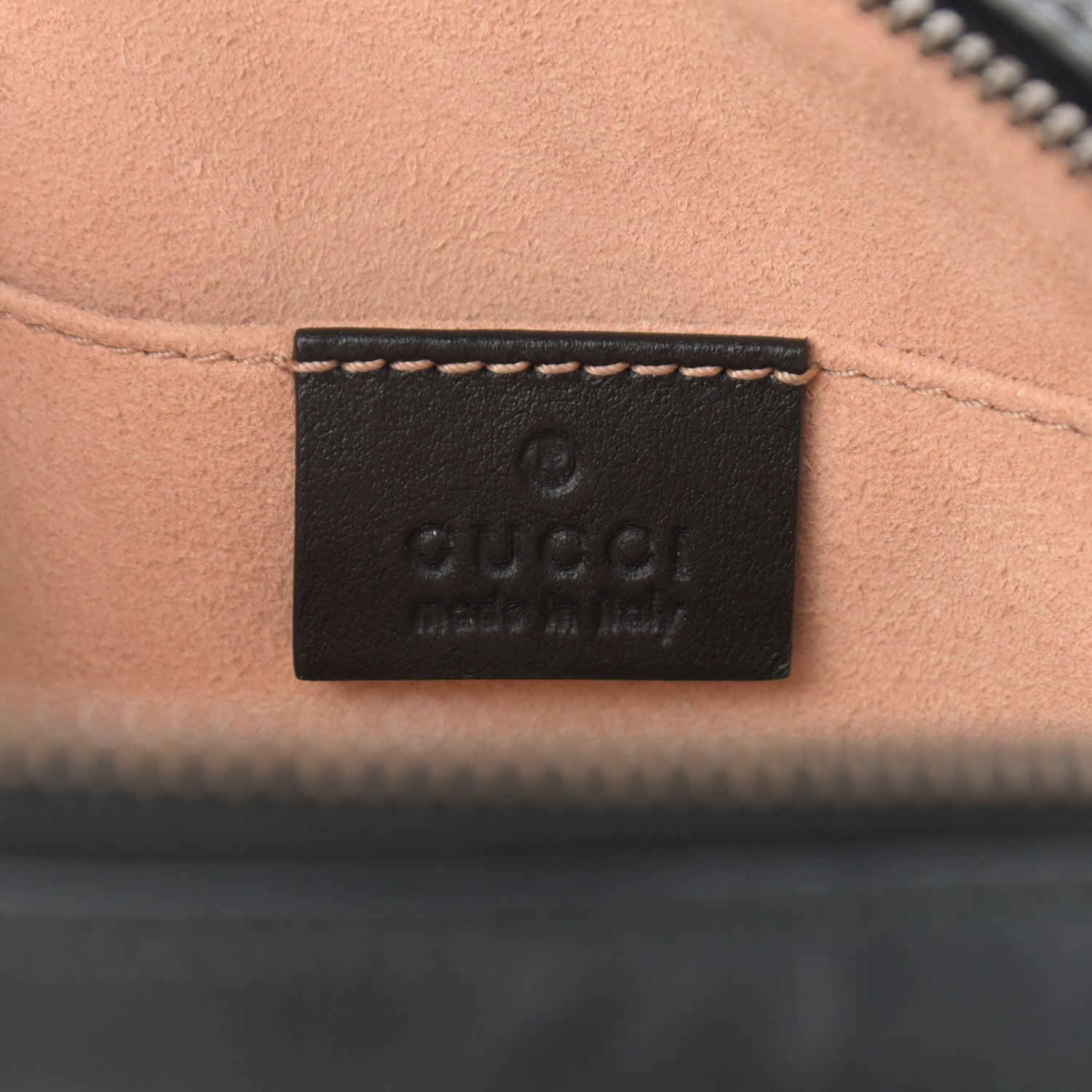 Gucci Calfskin Matelasse Animal Studs GG Marmont Belt Bag 65 26 Black 6 of 10