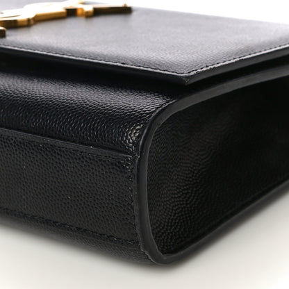 Saint Laurent Grain De Poudre Small Monogram Kate Satchel Black 8 of 10
