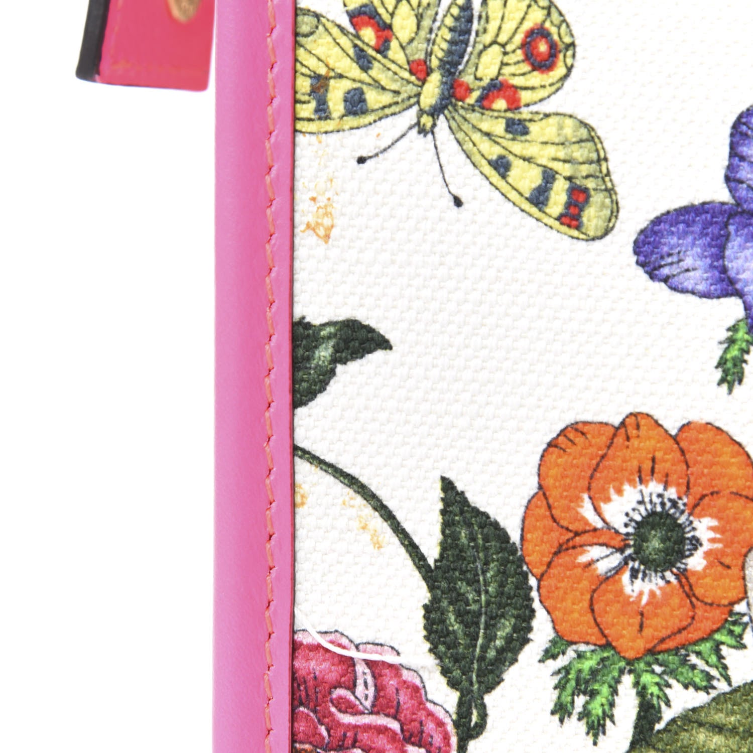 Gucci Canvas Medium Flora Tote Fuchsia 13 of 14