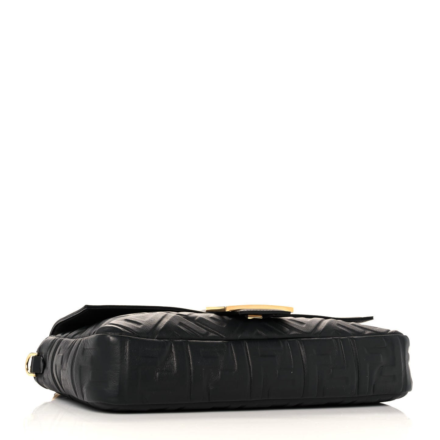 Nappa FF 1974 Embossed Large Baguette Black