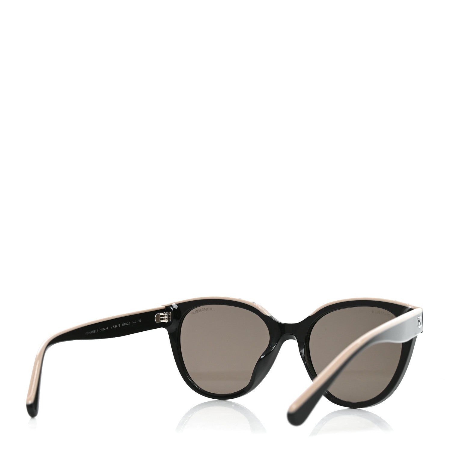Chanel Acetate CC Butterfly Sunglasses 5414-A Black Beige 3 of 7