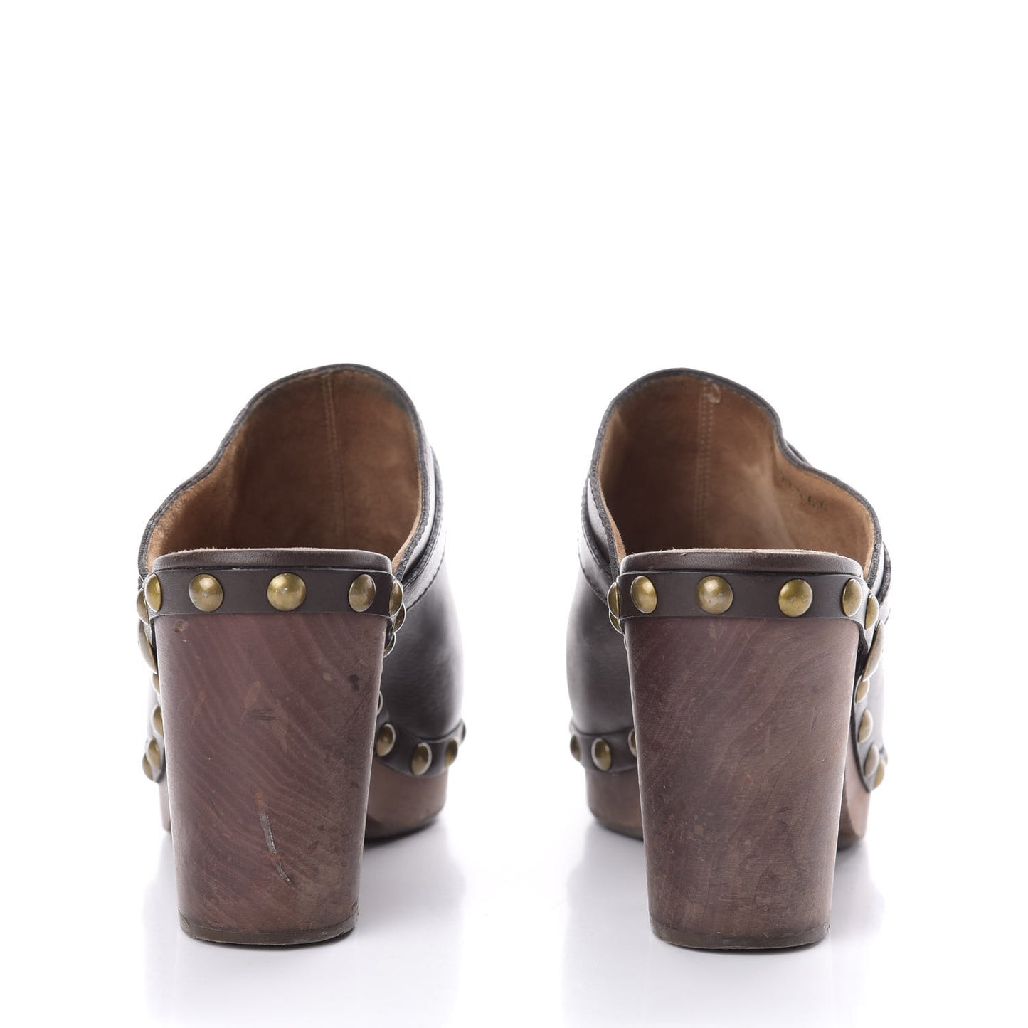 Calfskin CC Clog 38.5 Brown