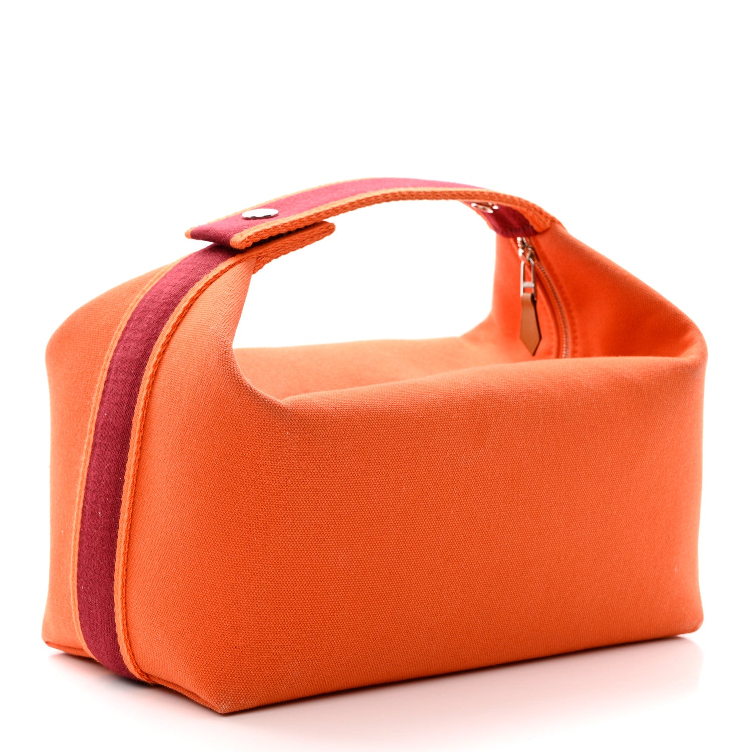 Hermes Canvas Large Bride-A-Brac Pouch Orange Feu Burgundy 4 of 12