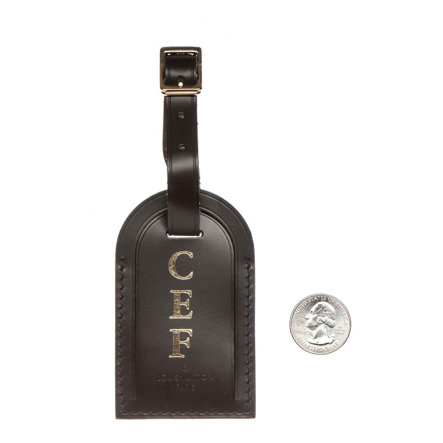Calfskin Luggage Tag Ebene
