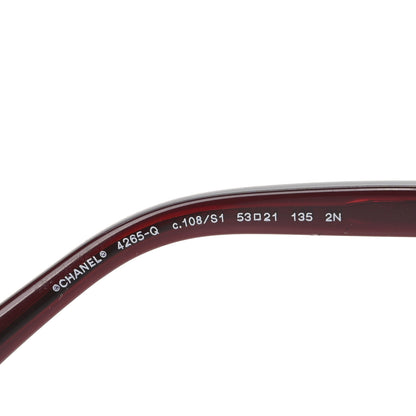 Chanel Metal Calfskin Round Chain Sunglasses 4265-Q Brown 5 of 7