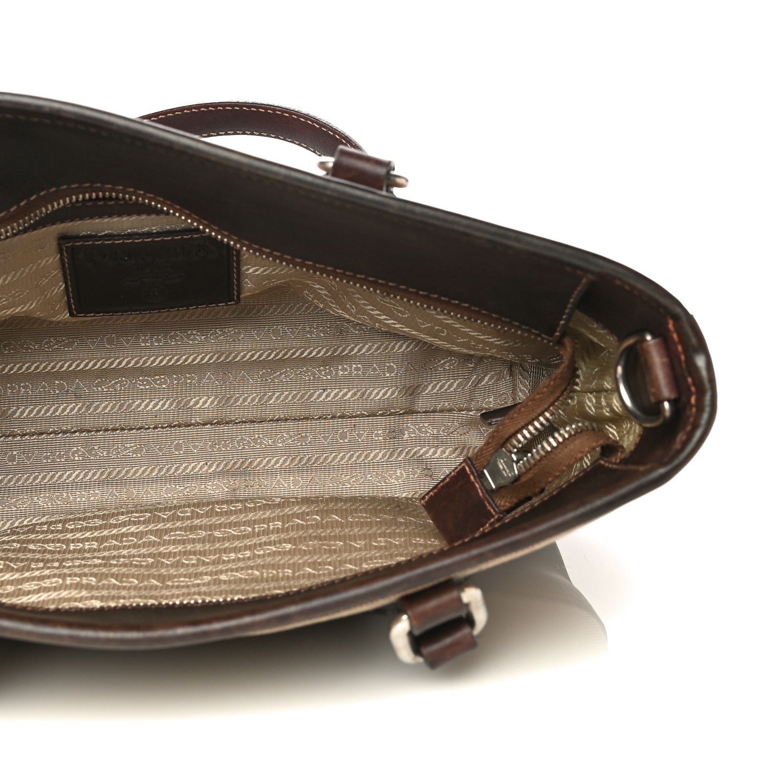 Prada Jacquard Logo Tote Corda Moro 5 of 27