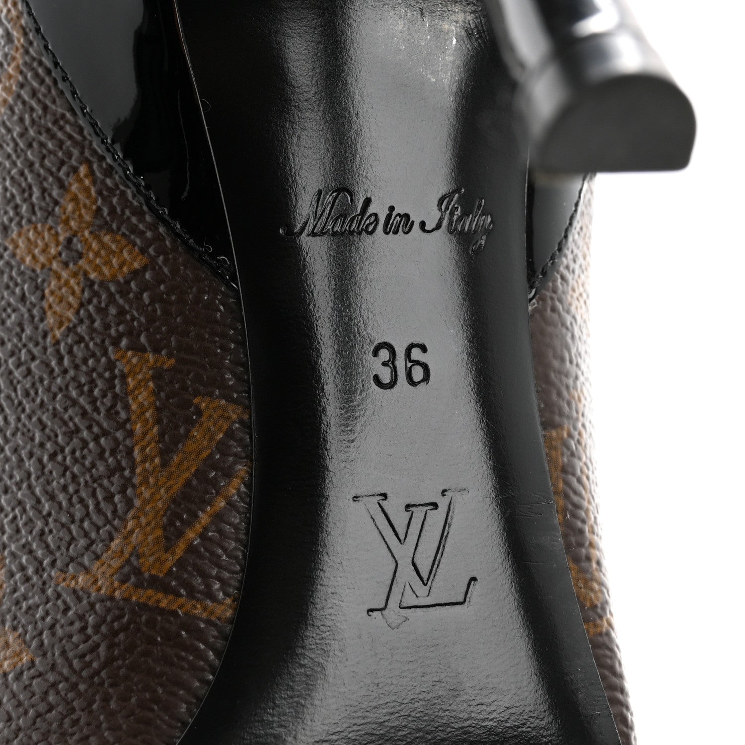 Louis Vuitton Monogram Cherie Pumps 36 Black 8 of 10