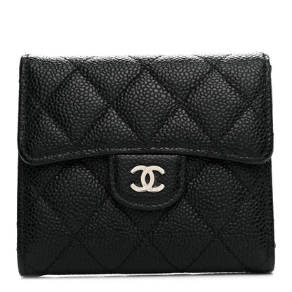 Chanel Caviar Quilted Compact Flap Wallet Black 1 of 9