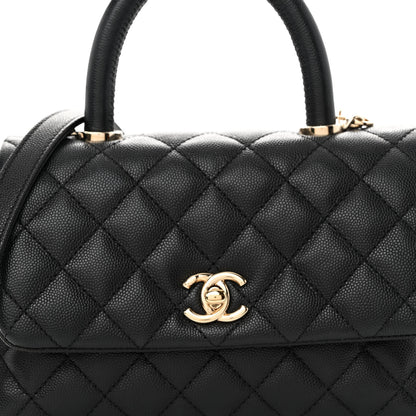 Chanel Caviar Quilted Mini Coco Handle Flap Black 7 of 9