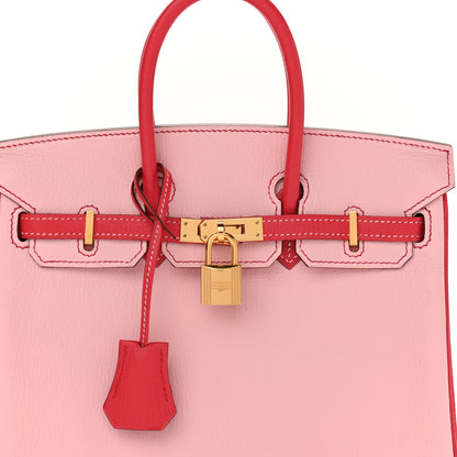 Hermes Chevre Mysore Horseshoe Birkin 25 Rose Sakura Bougainvillea 8 of 10