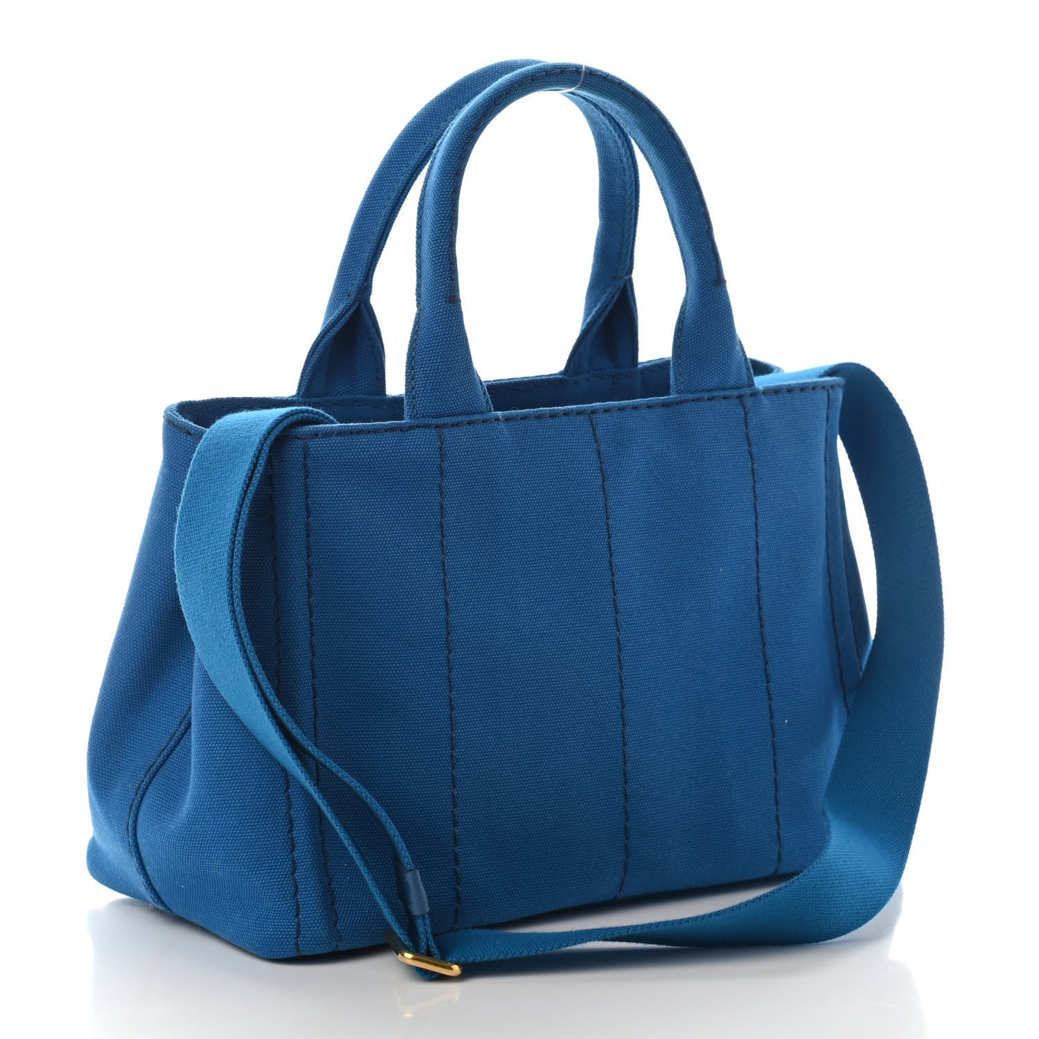 Prada Canapa Small Logo Tote Azzurro 3 of 8