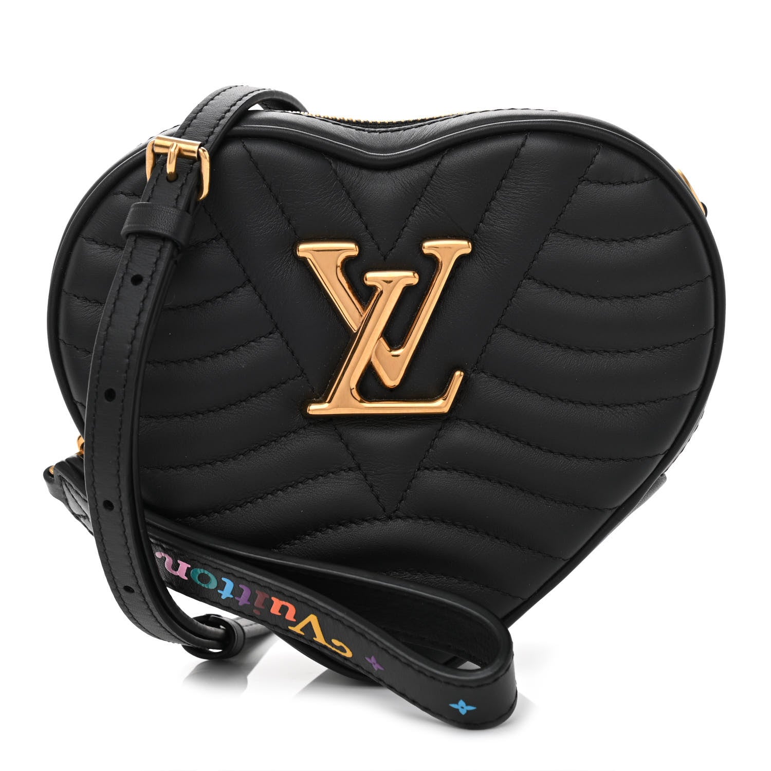 Louis Vuitton Calfskin New Wave Heart Bag Black 1 of 8