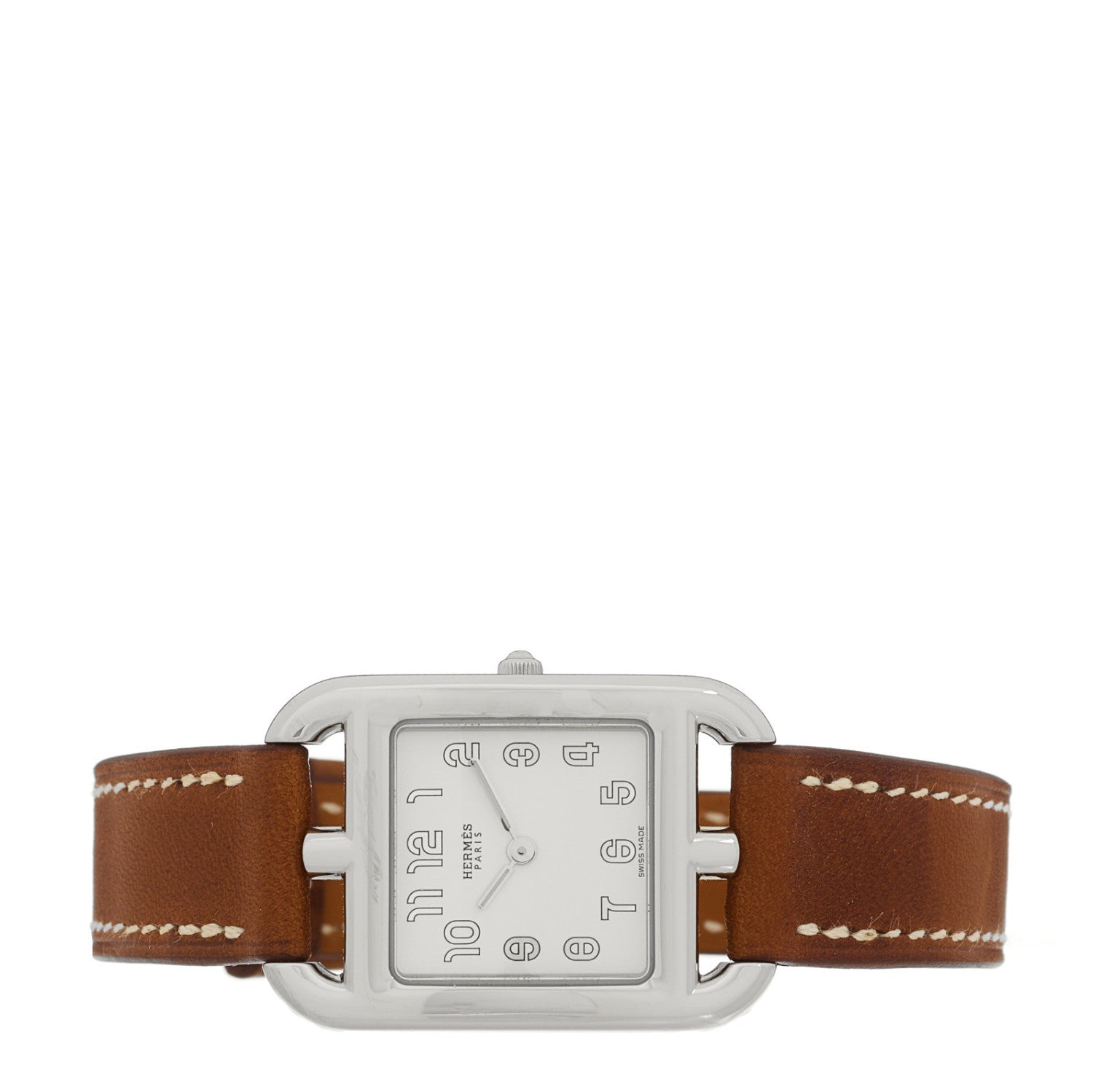 Hermes Stainless Steel Barenia 23mm Cape Cod Quartz Watch Fauve 2 of 5