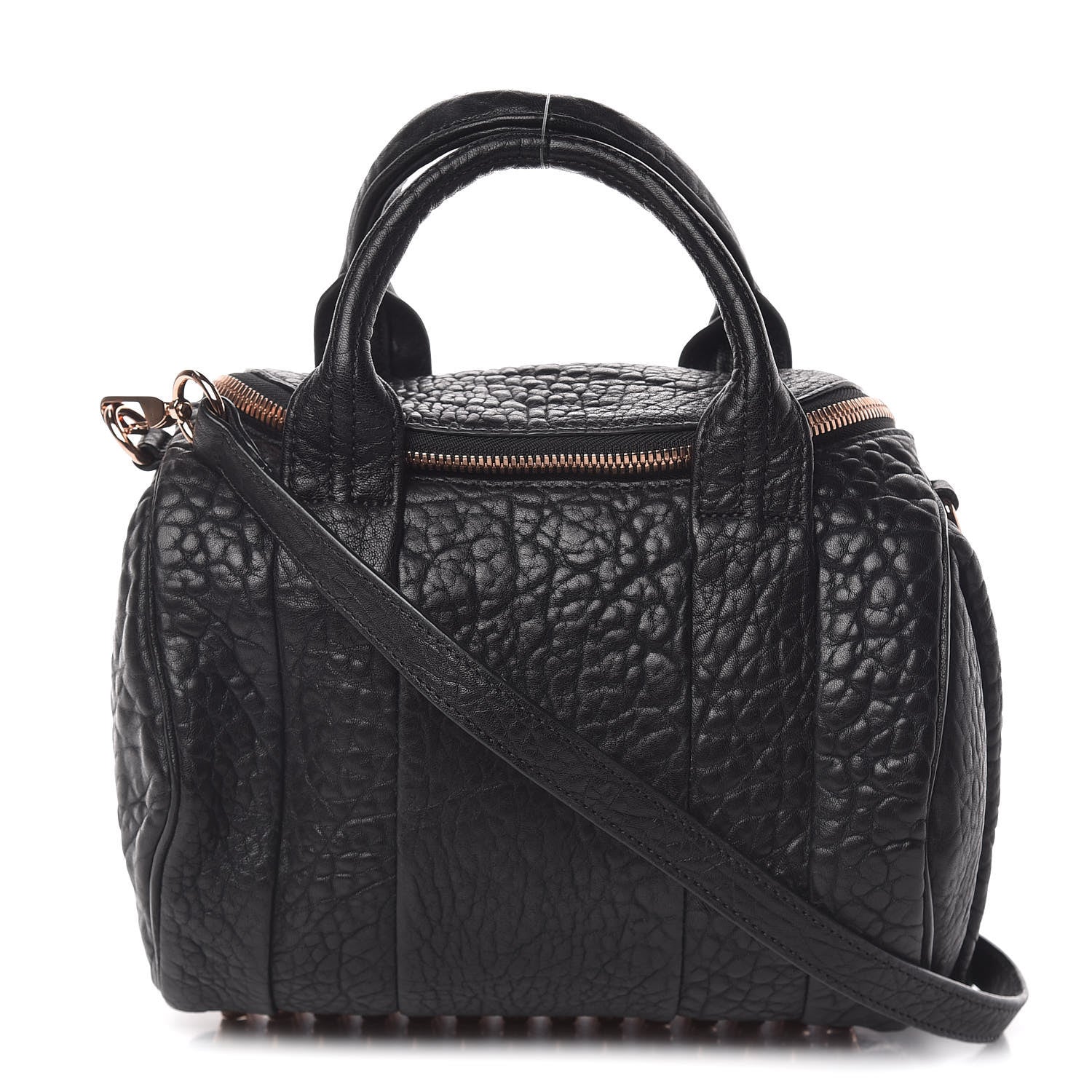 Alexander Wang Pebbled Lambskin Rockie Black Rose Gold Hardware 1 of 9