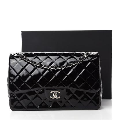 Chanel Patent Quilted Jumbo Double Flap Black 14 of 14
