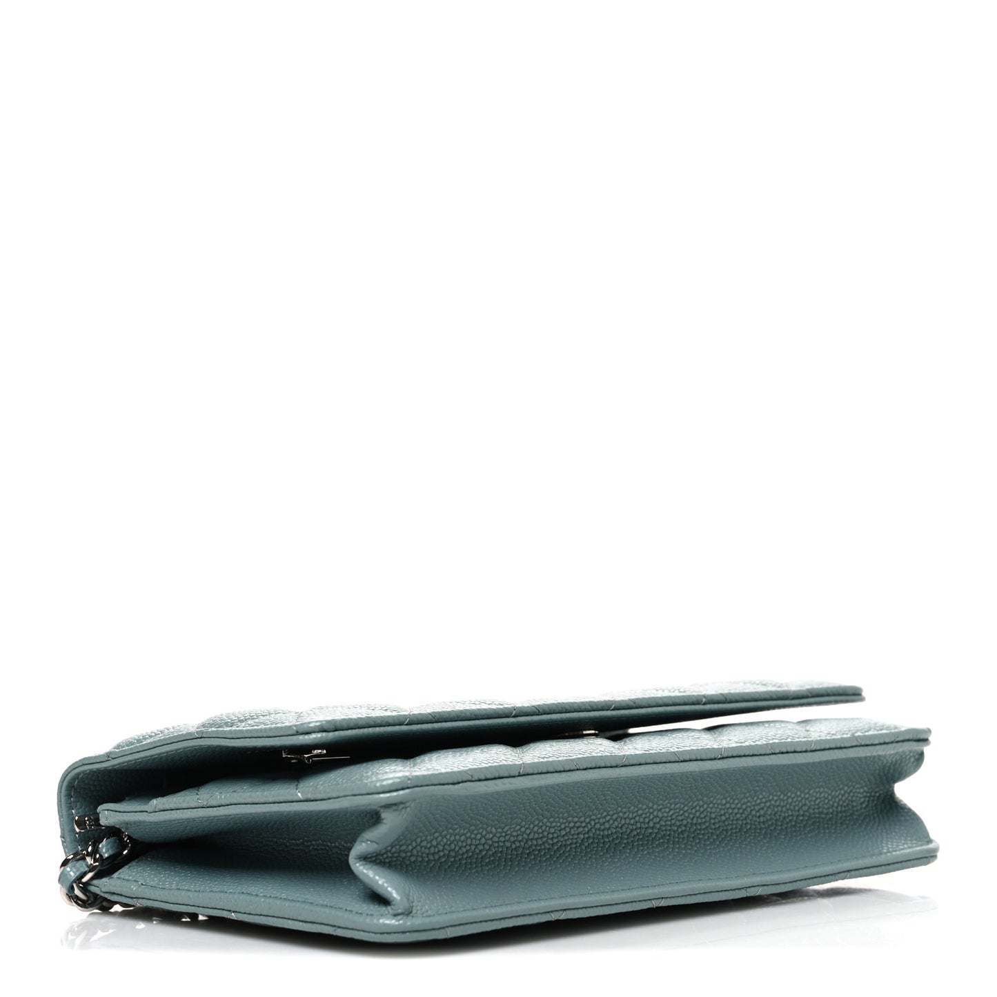 Caviar Quilted Wallet on Chain WOC Blue