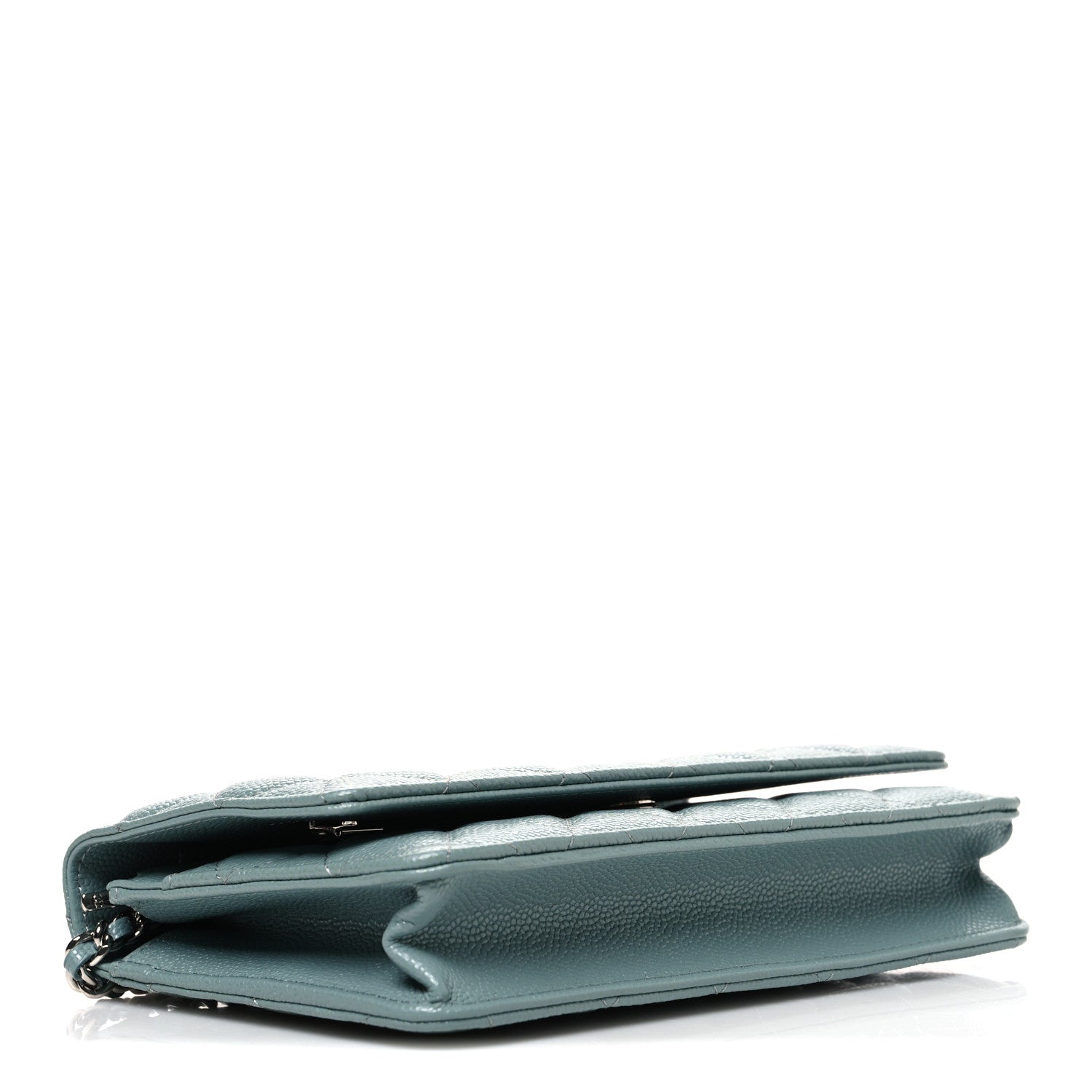 Chanel Caviar Quilted Wallet on Chain WOC Blue 4 of 12