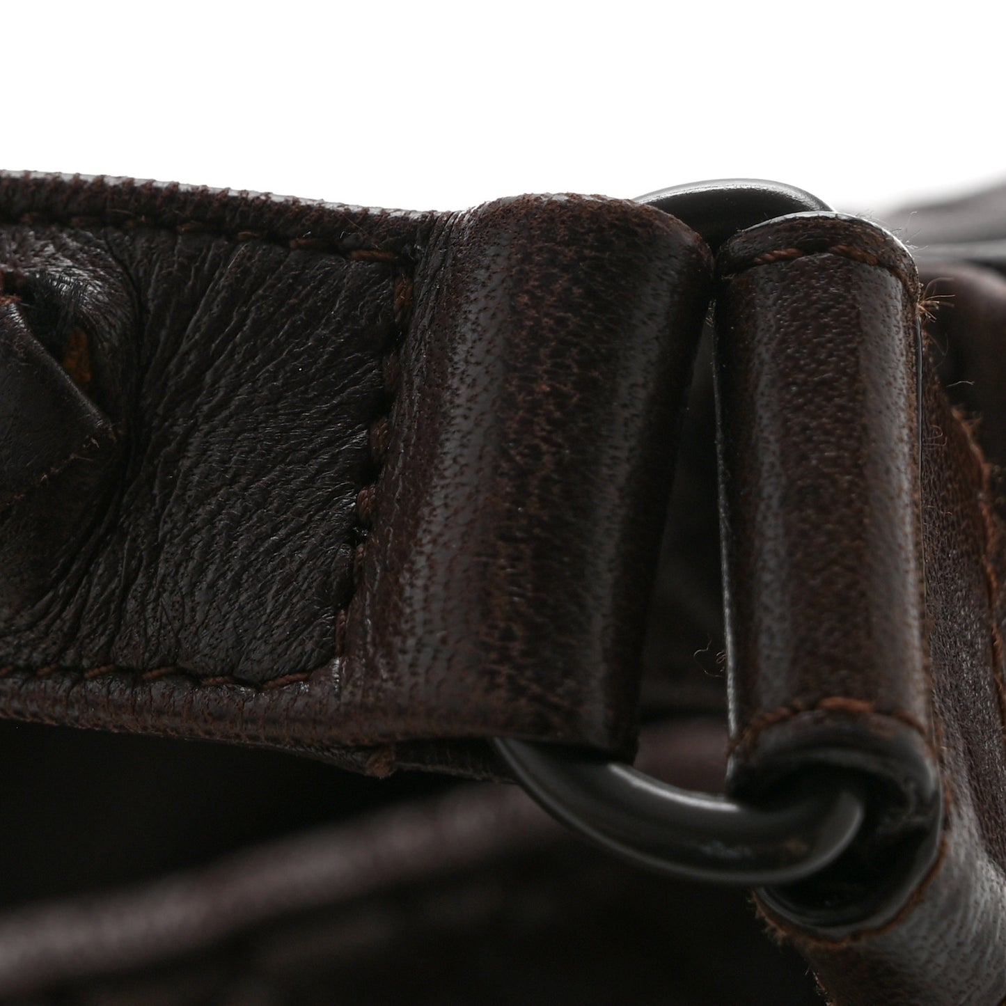 Nappa Intrecciato Medium Campana Hobo Ebano