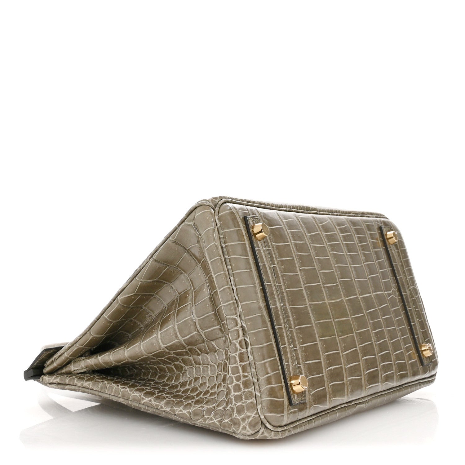 Hermes Shiny Porosus Crocodile Birkin 30 Gris Tourterelle 4 of 11