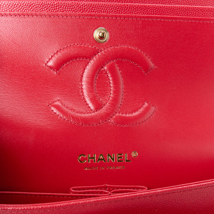 Chanel Caviar Quilted Medium Double Flap Red 6 of 11