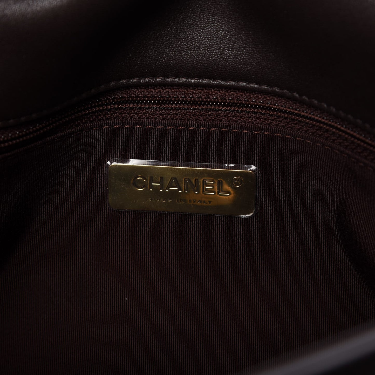Lambskin Quilted Large Chanel 19 Flap Dark Brown