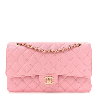 Chanel Iridescent Caviar Quilted Medium Double Flap Rose Pink 1 of 10