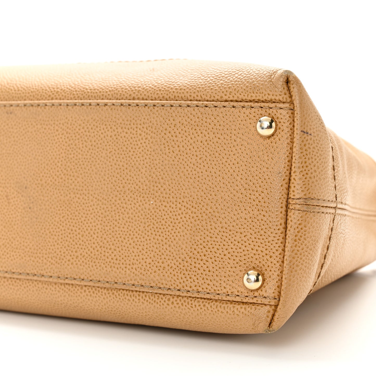 Caviar CC Wood Chain Hobo Beige