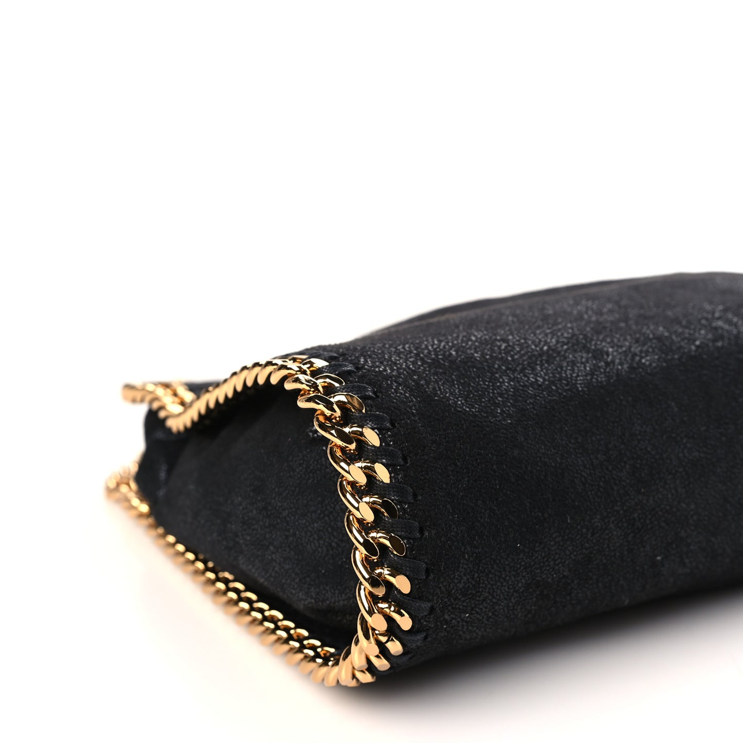 Shaggy Deer Mini Falabella Fold Over Tote Black