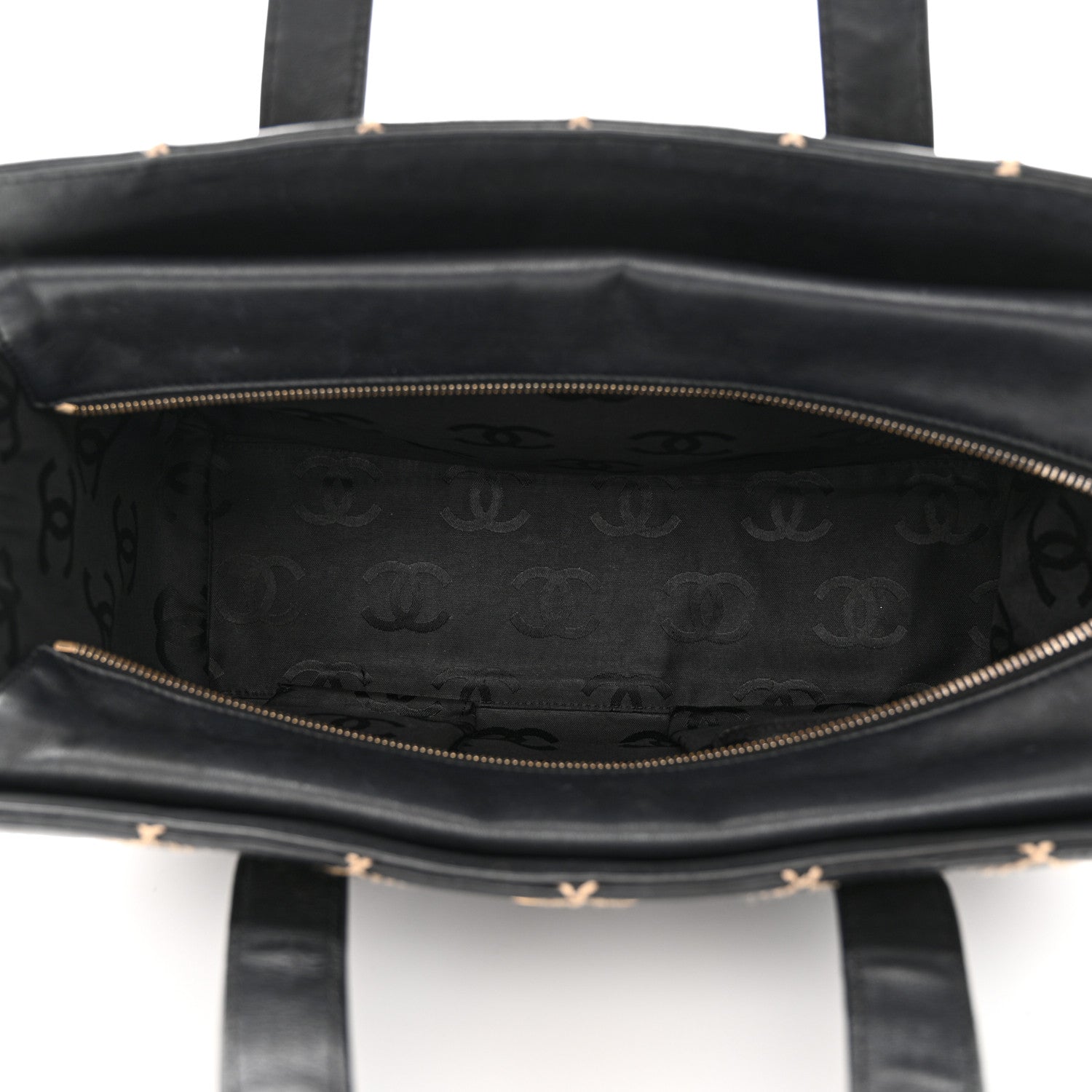 Chanel Calfskin Wild Stitch Medium Tote Black 5 of 11